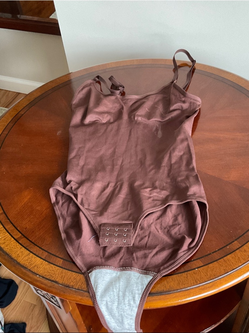 Source Unknown Brown Adjustable-Strap Shapewear Bodysuit